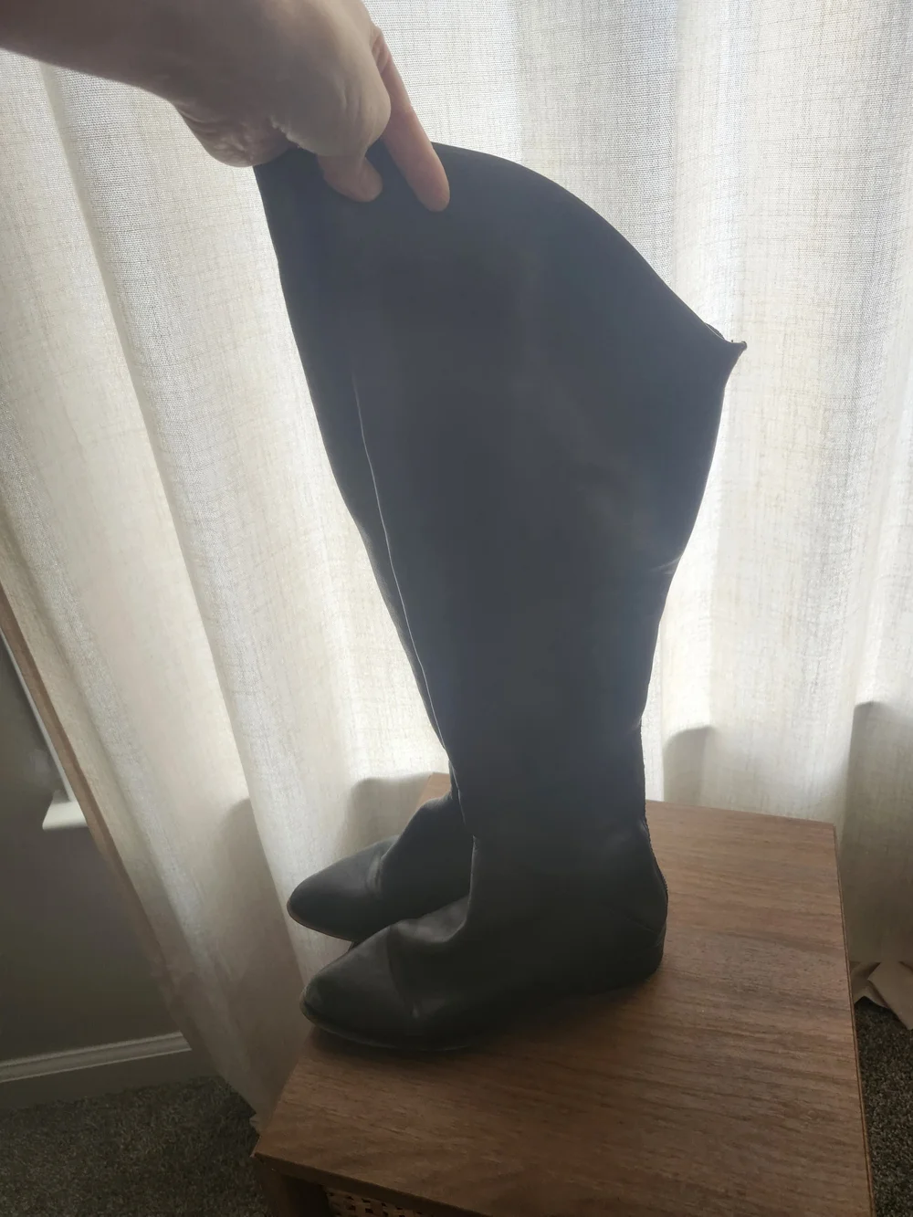Dolce Vita Size 6.5 Black Over-the-Knee Leather Boots